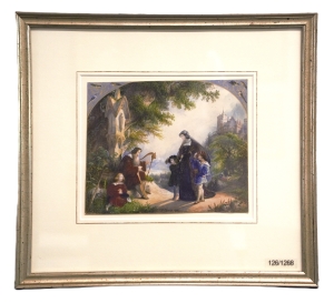 Los 1268 - Scheuren, Caspar - Der alte Sänger. Gouache mit Eiweißglasur auf Papier - 1 - thumb