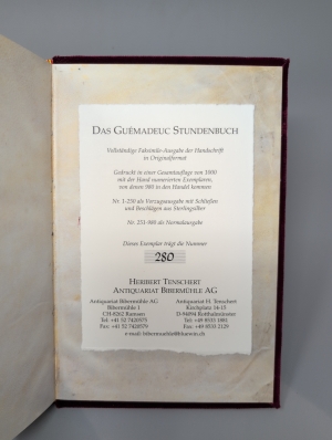 Los 1291 - Guémadeuc-Stundenbuch, Das - Faksimile - 2 - thumb