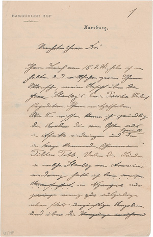 Lot 2605, Auction  126, Wissmann, Hermann von, Sehr umfangreicher Brief über die Emin-Pascha- und Stanley-Expeditionen. 1888