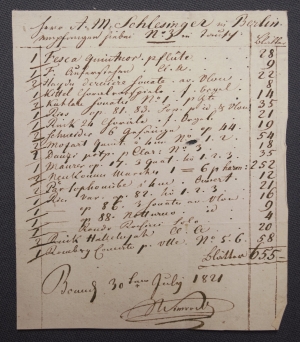 Los 2633 - Schlesinger, Adolph Martin - Geschäftskorrespondenz seiner Musikalienhandlung. 1797-1834 - 3 - thumb