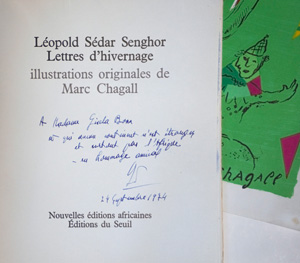 Lot 3047, Auction  126, Senghor, Léopold Sédar und Chagall, Marc, Lettes d'hivernage