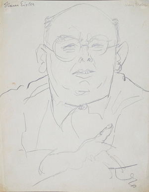 Lot 3068, Auction  126, Dolbin, Benedikt Fred, Portrait von Hanns Eisler