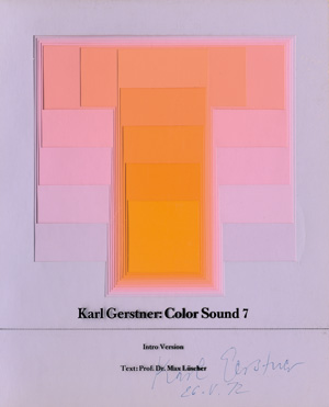 Lot 3123, Auction  126, Gerstner, Karl, Color Sound 7. Düsseldorf 1972