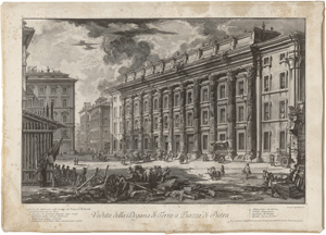 Lot 5653, Auction  126, Piranesi, Giovanni Battista, Veduta della Dogana di Terra a Piazza di Pietra