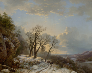 Los 6057 - Koekkoek, Barend Cornelis - Große Winterlandschaft mit Staffage - 0 - thumb