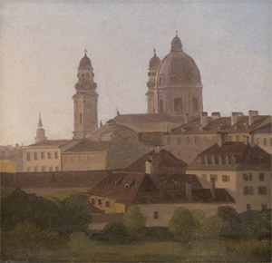 Lot 6066, Auction  126, Mohr, Johann Georg Paul, Blick auf die Theatinerkirche in München