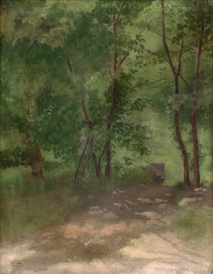 Lot 6200, Auction  126, Trübner, Wilhelm, Lichtung im Wald