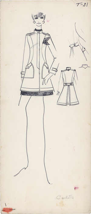 Lot 7202, Auction  126, Lagerfeld, Karl, Modezeichnung (Carlotta)