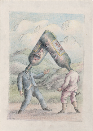 Lot 7219, Auction  126, Topor, Roland, Weinetikett