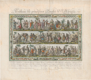 Lot 17, Auction  127, Grasset de Saint-Sauveur, Jacques, Tableau des principaux peuples de l'Afrique. Tableau des principaux peuples de l'Asie.