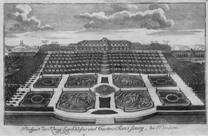 Lot 257, Auction  127, Potsdam, Prospect des Königl. Luft Schlosses und Gartens Sans Soucs