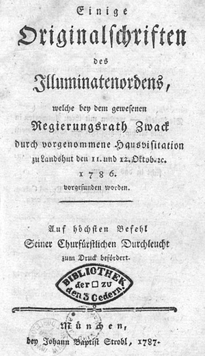 Los 422 - Einige Originalschriften des Illuminatenordens - welche bey dem gewesenen Regierungsrath Zwack durch vorgenommene Hausvisitation zu Landshut den 11. und 12. Octob. etc. 1786 vorgefunden worden - 1 - thumb