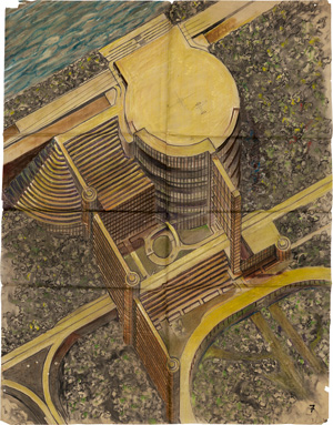 Lot 494, Auction  127, Behrens, Peter, Verkehrspalast 7 Gibraltar. Übergang Westflügel-Rotunde