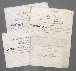 Los 515 - Englische Pergamenturkunden - Konvolut von fünf englischen Pergamenturkunden, den Kauf von Immobilien betreffend. England, 1840-1876 - 1 - thumb