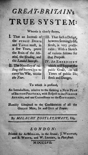 Lot 537, Auction  127, Postlethwayt, Malachy, Great-Britain's True System