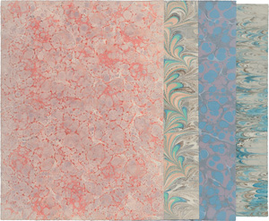 Lot 568, Auction  127, Buntpapiersammlung, Sammlung von ca. 195 Blättern, darunter Marmorpapiere, Bunt- und Kattunpapiere
