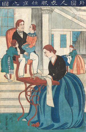 Los 668 - Yoshikazu, Utagawa - 3 Yokohama-e Farbholzschnitte - 2 - thumb