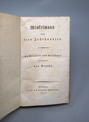 Los 2047 - Goethe, Johann Wolfgang von - Winkelmann und sein Jahrhundert - 2 - thumb