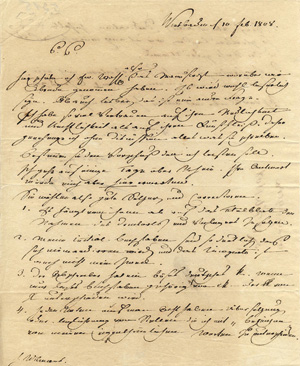 Lot 2564, Auction  127, Gagern, Hans Christoph von, Brief an den Verleger Wilmans. 1808