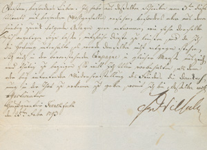 Lot 2589, Auction  127, Friedrich Wilhelm II., König von Preußen, Brief an einen Gefolgsmann Hauptquartier Frankfurt 1793