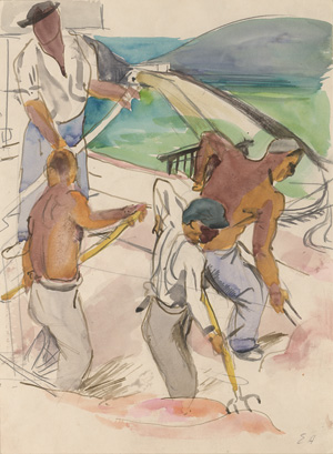 Lot 3003, Auction  127, Aigner, Eduard, Aquarell über Graphit- und Tuschezeichnung