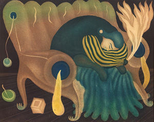 Lot 3046, Auction  127, Brauer, Arik, "Das Ruhebett" (Le Lit) und "Der Schlaf" (Le Sommeil). 2 Blätter aus "XX Chassidische Erzählungen 