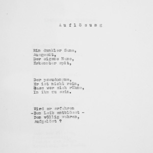 Los 3193 - Kraft, Werner - Gedichte. 1928. - Vervielfältigtes Typoskript 3 Exemplare. Mit Widmung - 0 - thumb