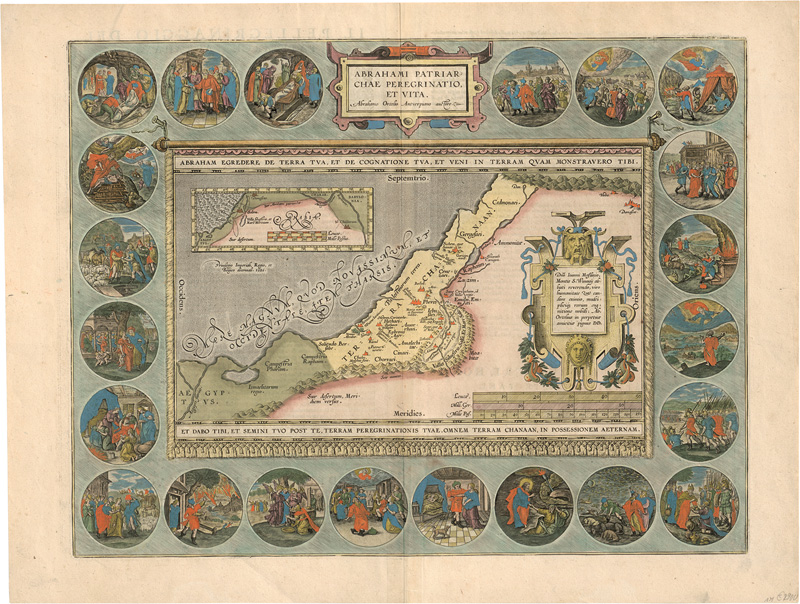 Lot 107, Auction  127, Ortelius, Abraham, Palästina-Karte. Abrahami Patriarchae Peregrinatio