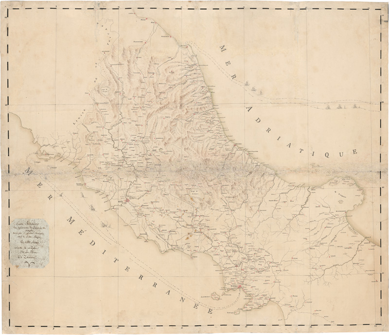 Lot 149, Auction  127, Italien, Carte militaire de opération de l'armée de naples