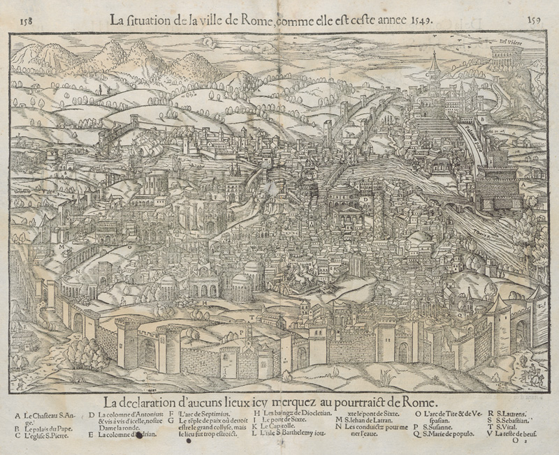 Lot 178, Auction 127, Münster, Sebastian und Rom, Doppelblatt aus "La Cosmographie universelle"
