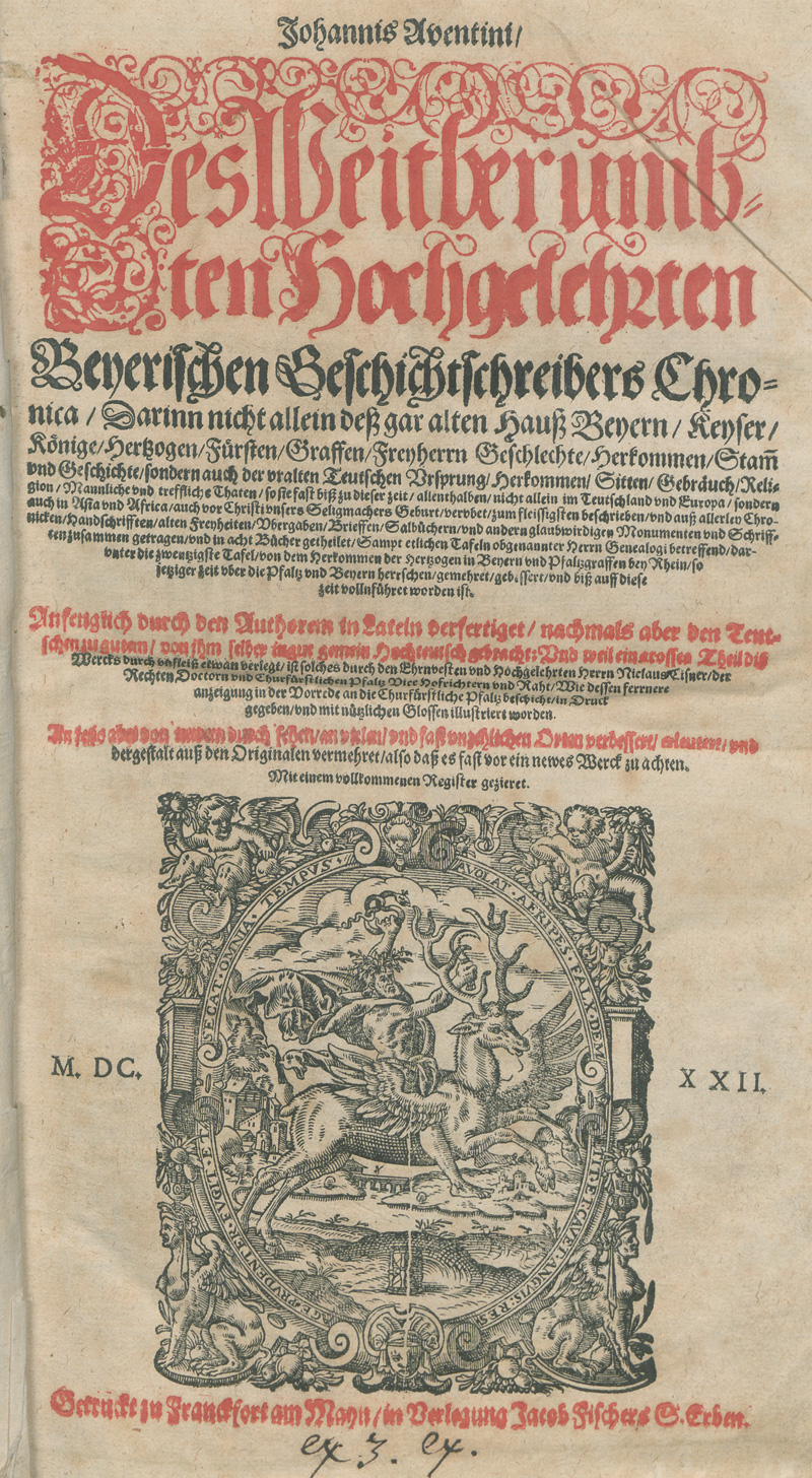Lot 206, Auction 127, Aventinus, Johannes, Chronica, Darinn nicht allein deß gar alten Hauß Beyern