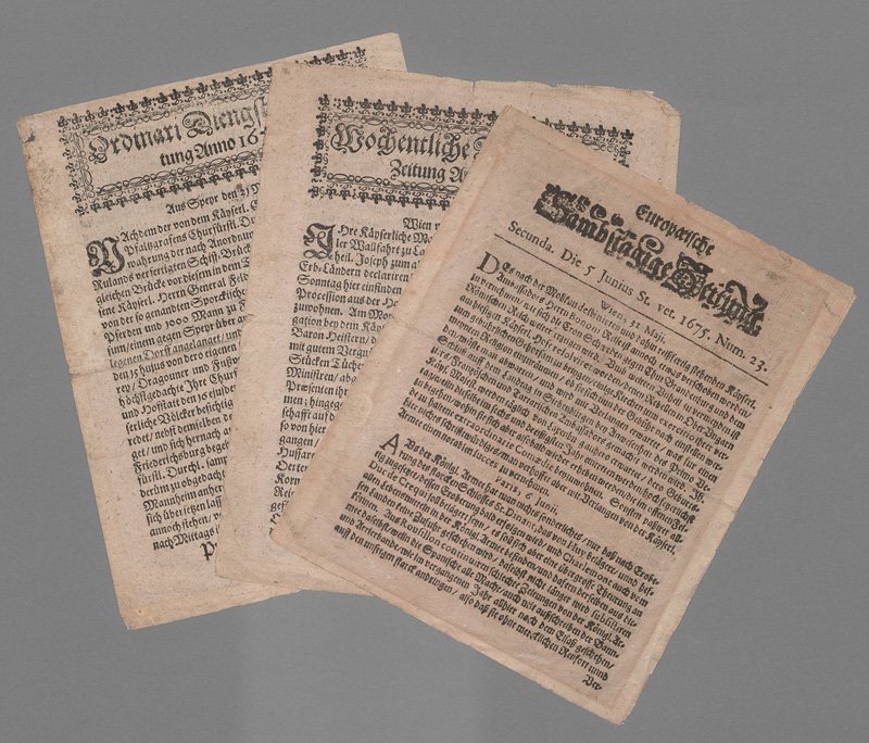 Lot 217, Auction 127, Historische Tageszeitungen, Konvolut von 3 Ausgaben aus dem Jahr 1675