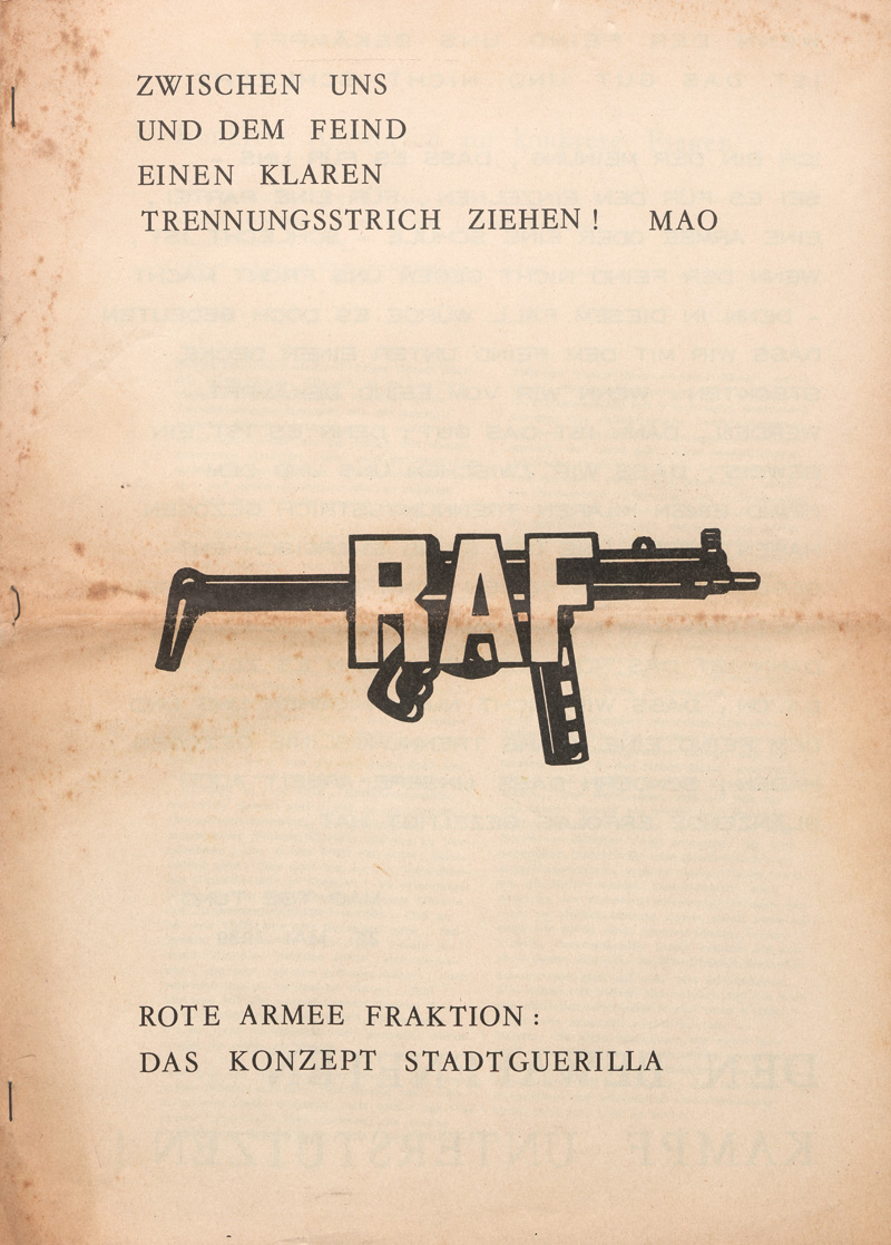 Lot 481, Auction 127, Meinhof, Ulrike, Rote Armee Fraktion: Das Konzept Stadtguerilla