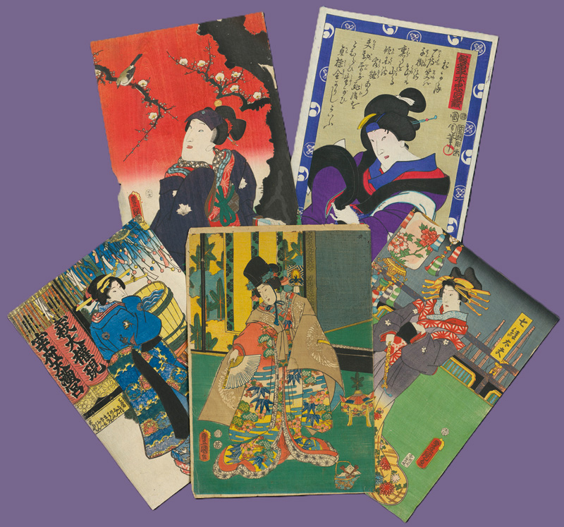 Lot 602, Auction 127, Bijin-ga, Sammlung von 36 Ukiyo-e Farbholzschnitten verschiedener Künstler. Tokio 1831-1866
