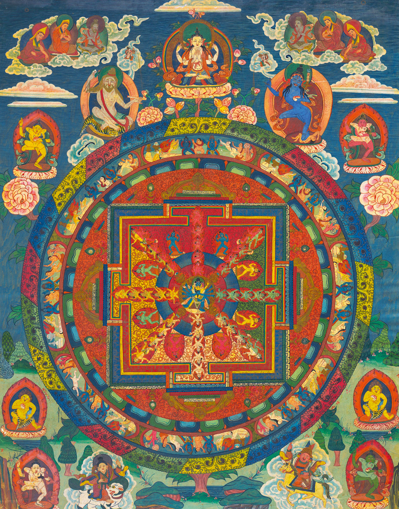 Lot 653, Auction  127, Kalachakra-Mandala, Nepal-Tibet wohl Anfang 20. Jahrhundert.