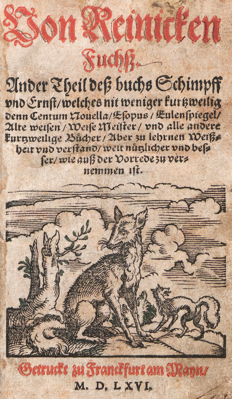 Lot 1189, Auction 127, Reinicken Fuchs, Von und Solis, Virgil, Ander Theil deß buchs Schimpff und Ernst, welches nit weniger kurtzweilig denn Centum Nouella, Esopus, Eulenspiegel...