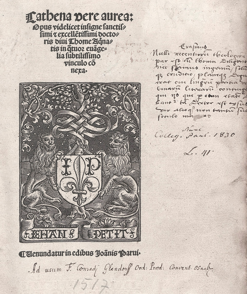 Lot 1205, Auction 127, Thomas von Aquin, Cathena vere aurea