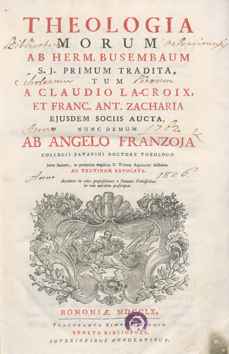 Lot 1233, Auction 127, Busembaum, Hermann, Theologia morum