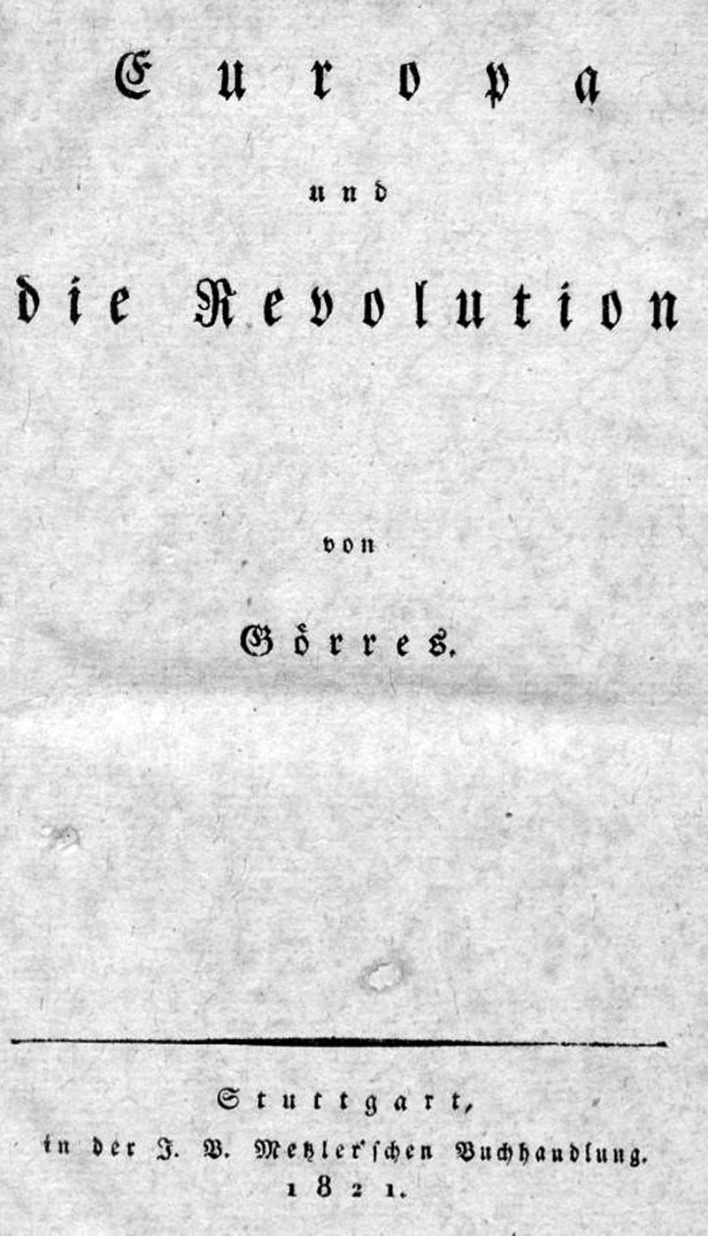 Lot 2043, Auction 127, Görres, Joseph von, Europa und die Revolution