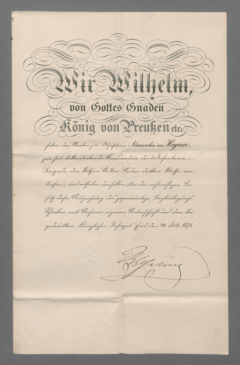 Lot 2592, Auction 127, Hegener, Offiziersfamilie, Teil ihres schriftlichen Nachlasses. 1811-1926