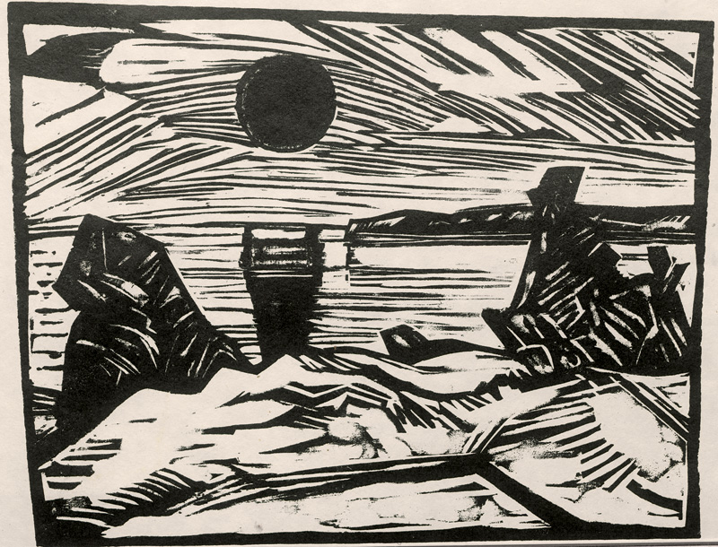 Lot 3134, Auction 127, Heckel, Erich, "Sonnenaufgang". Original-Holzschnitt