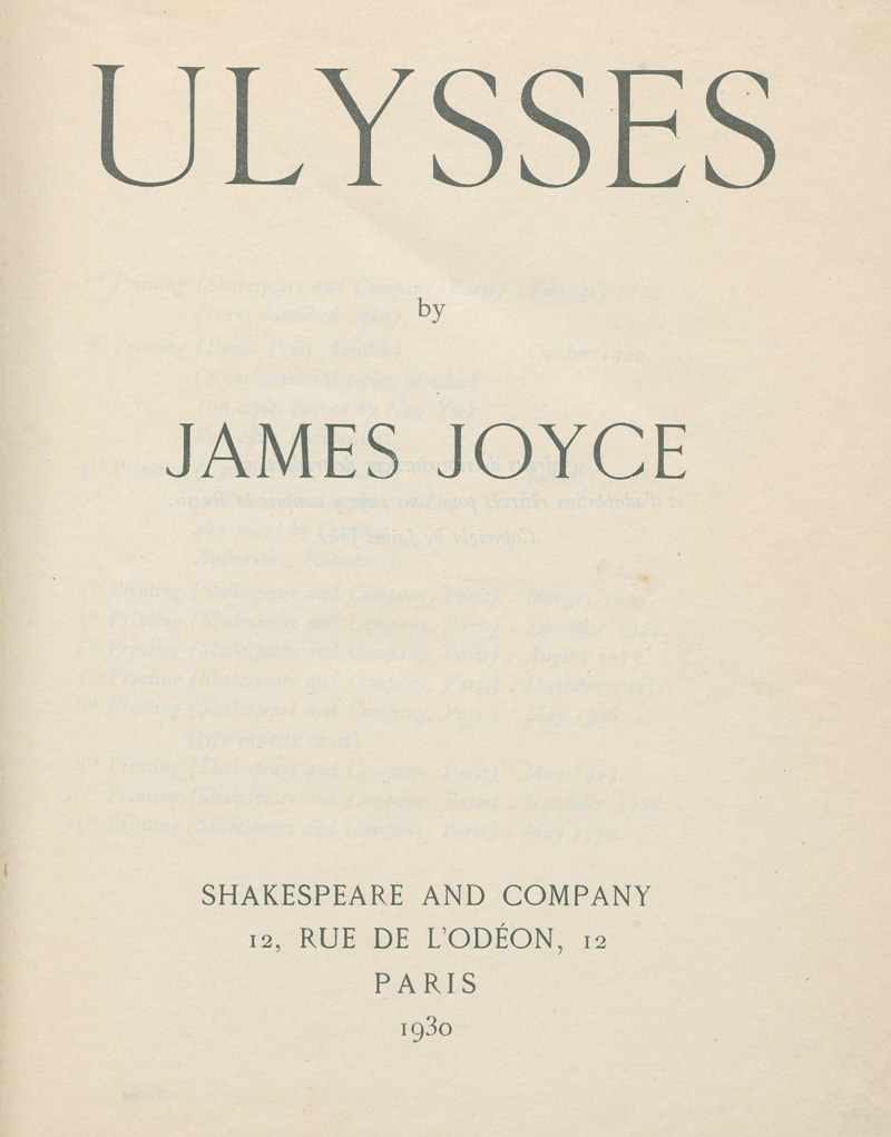 Lot 3164, Auction  127, Joyce, James, Ulysses