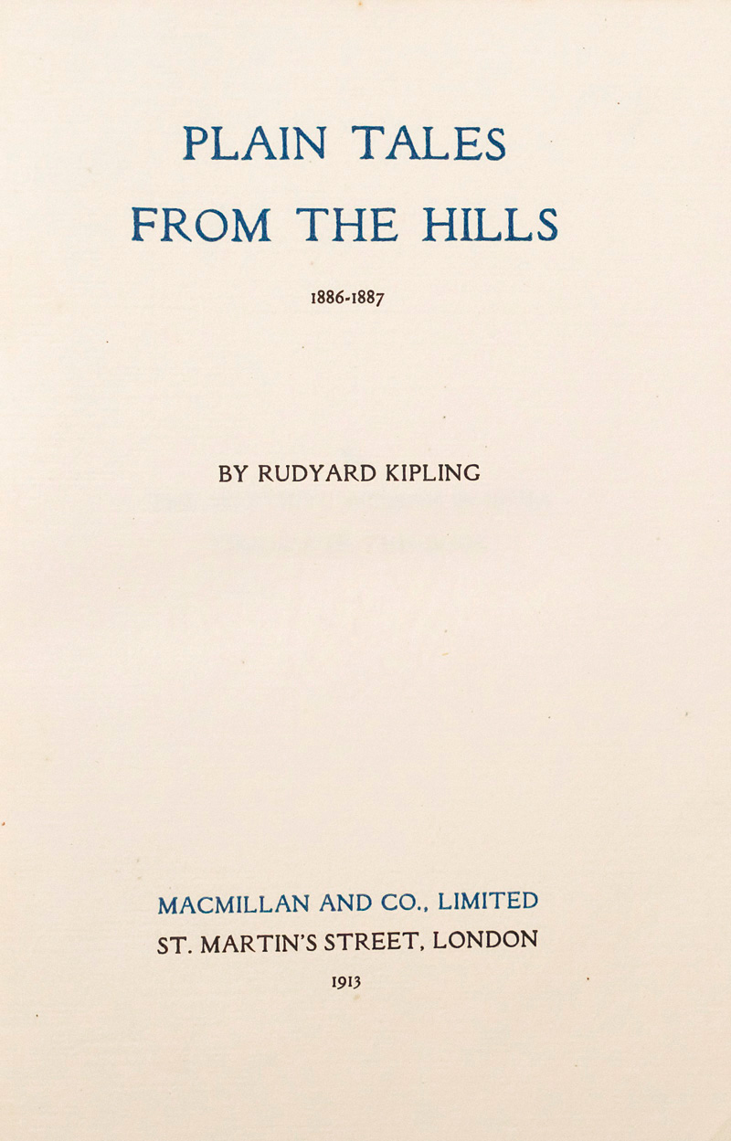 Lot 3181, Auction 127, Kipling, Rudyard, The works. Bombay Edition