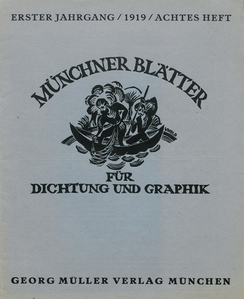 Lot 3243, Auction 127, Münchner Blätter für Dichtung und Graphik, Eine Monatsschrift in genossenschaftlichem Zusammenwirken